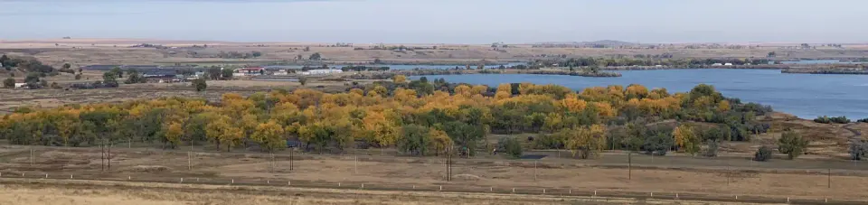 The Downstream Campground viewed from the dam.