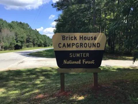 Entrance to Brick House Campground (SC) off SR66