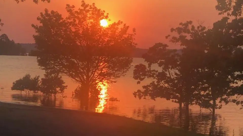 Dam Site Sunset